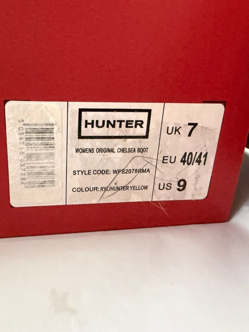 Hunter Women's Original Chelsea Boots Yellow Slip-On Ankle Boot Size 9 NIB - Picture 8 of 8